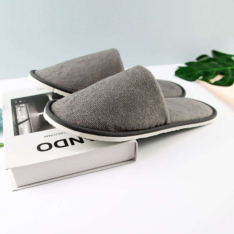 Premium Disposable Hotel Slippers with Towel Fabric & Non-Slip EVA Sole