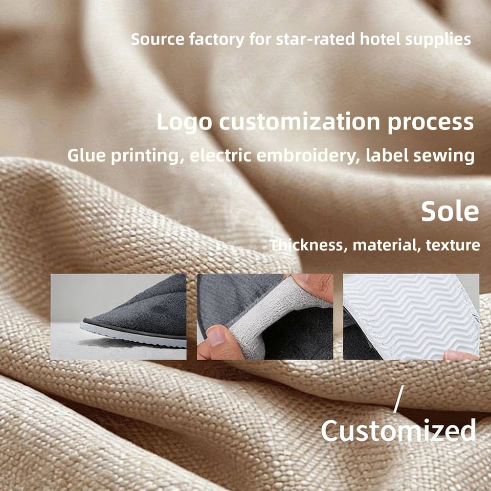 Eco-Friendly Luxury Coral Fleece Hotel Slippers with Custom Logo