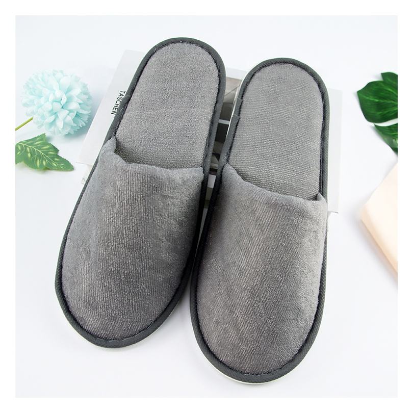 Premium Disposable Hotel Slippers with Towel Fabric & Non-Slip EVA Sole