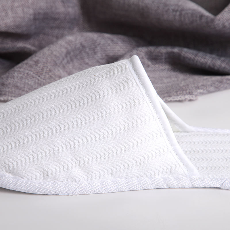 ISO Certified Jacquard Woven Hotel Slippers – Custom Logo, Bulk Wholesale