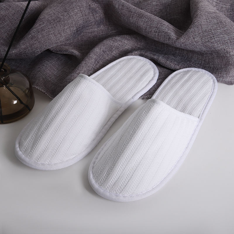 ISO Certified Jacquard Woven Hotel Slippers – Custom Logo, Bulk Wholesale
