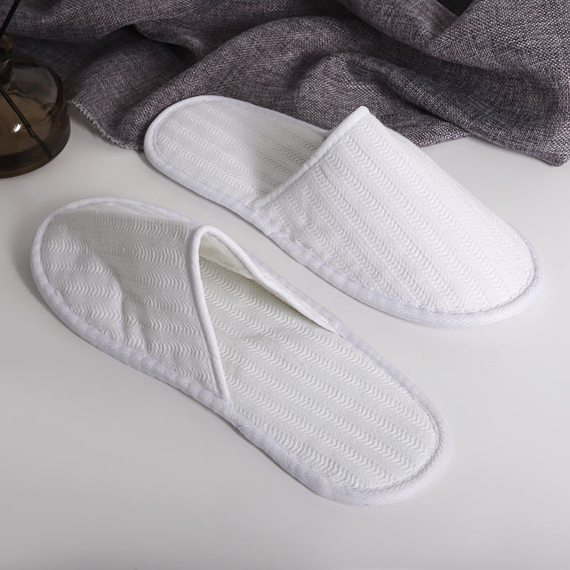 ISO Certified Jacquard Woven Hotel Slippers – Custom Logo, Bulk Wholesale