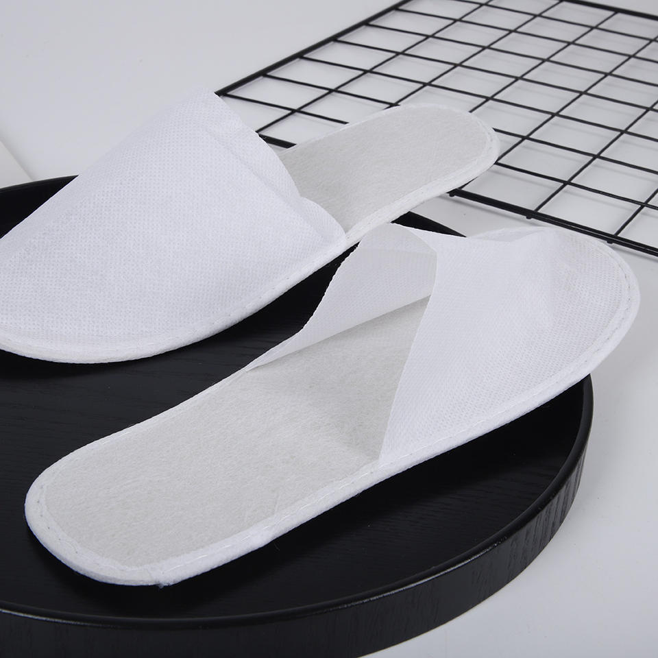 White Disposable Slippers with Willow Pattern Bottom for Hotels & B&Bs