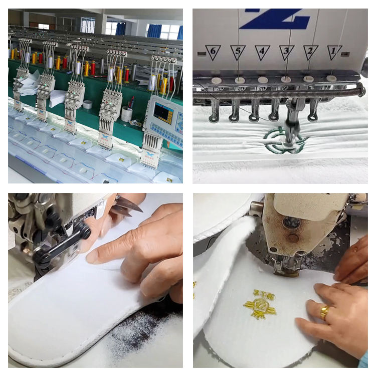 Premium Disposable Hotel Slippers with Towel Fabric & Non-Slip EVA Sole