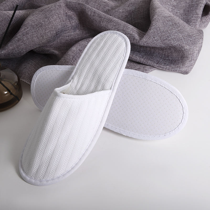 ISO Certified Jacquard Woven Hotel Slippers – Custom Logo, Bulk Wholesale