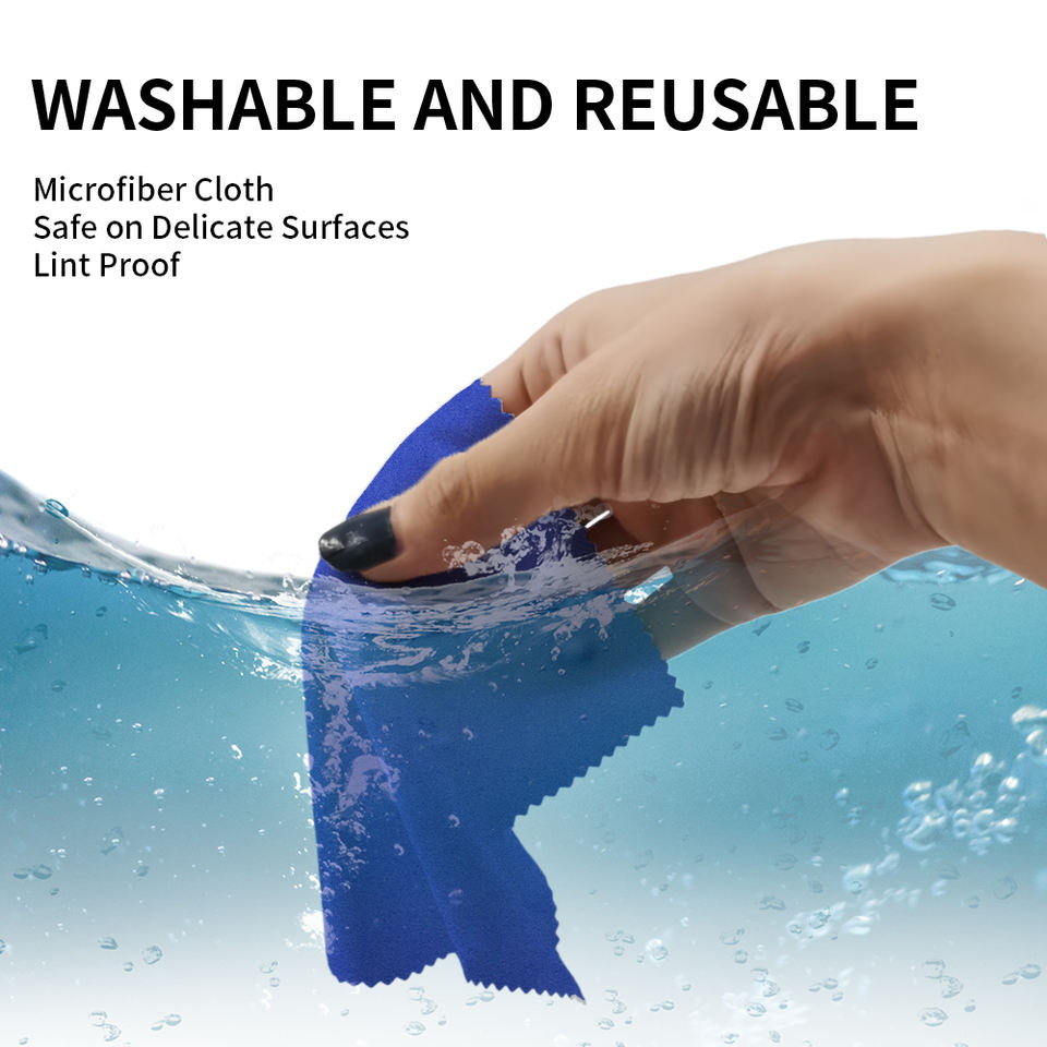 Custom Logo Microfiber Glasses Cleaning Cloth 15x18cm for Optical Stores