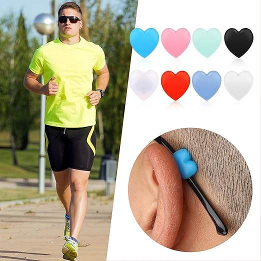 Silicone Eyeglasses Retainer Ear Grips for Anti-Slip Temple Tips Protectors