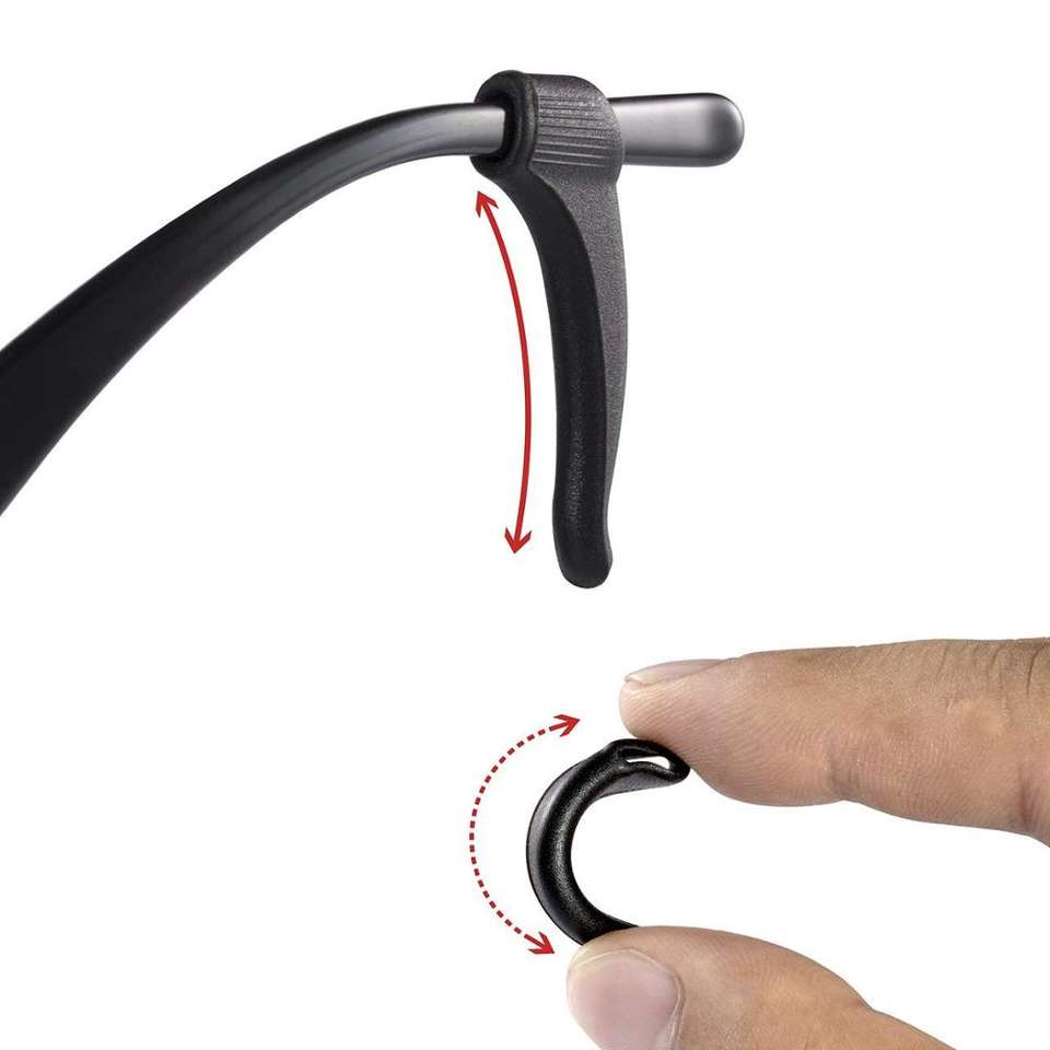 Eco-Friendly Silicone Eyeglass Grip Temple Tip Holder - Anti-Slip Sports Eyewear Accessories