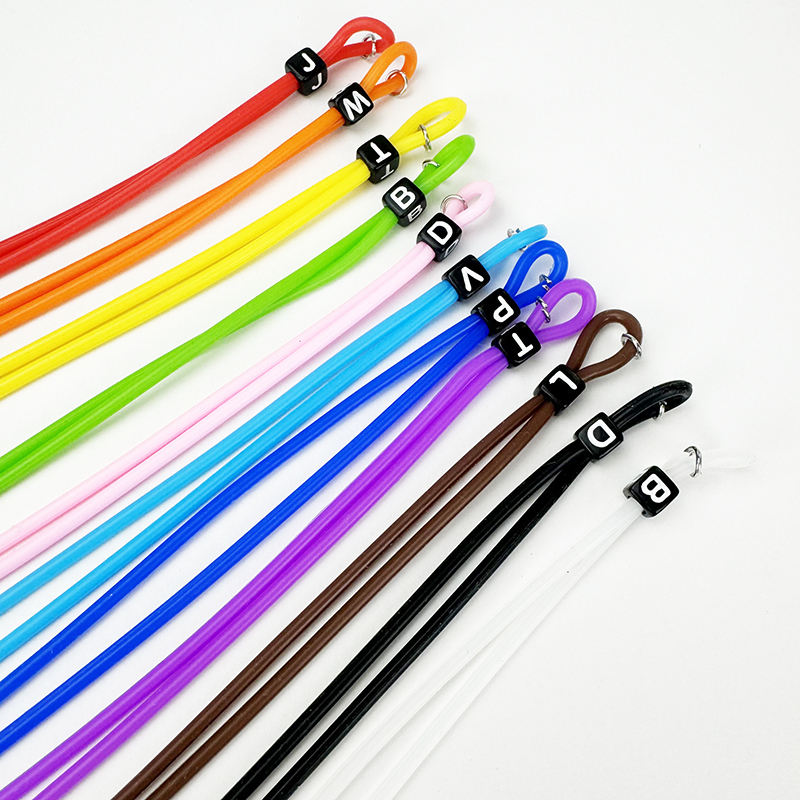 Adjustable Anti-Slip Silicone Glasses Cord - Colorful Sports Sunglasses Retainer for Outdoor Use