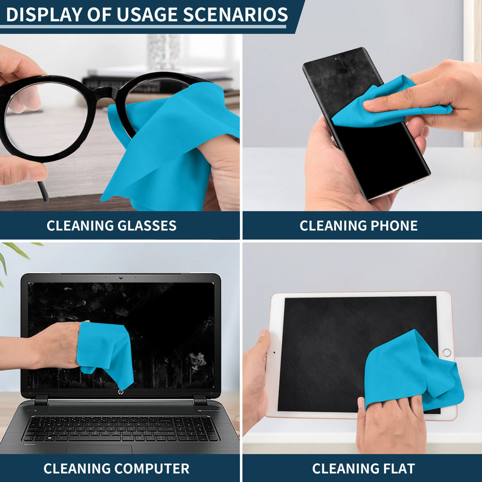 Custom Logo Microfiber Sunglasses Cleaning Cloth 15x15cm - Eco-Friendly & Durable