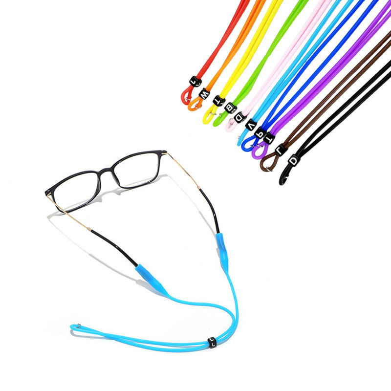 Adjustable Anti-Slip Silicone Glasses Cord - Colorful Sports Sunglasses Retainer for Outdoor Use