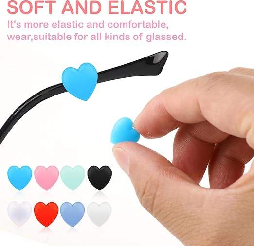 Silicone Eyeglasses Retainer Ear Grips for Anti-Slip Temple Tips Protectors