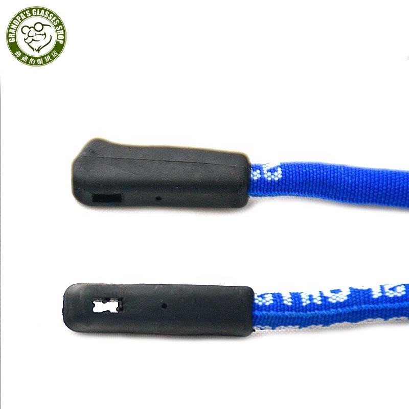 Adjustable Polyester Eyeglass Retainer Strap with Silicone Cord for Sports