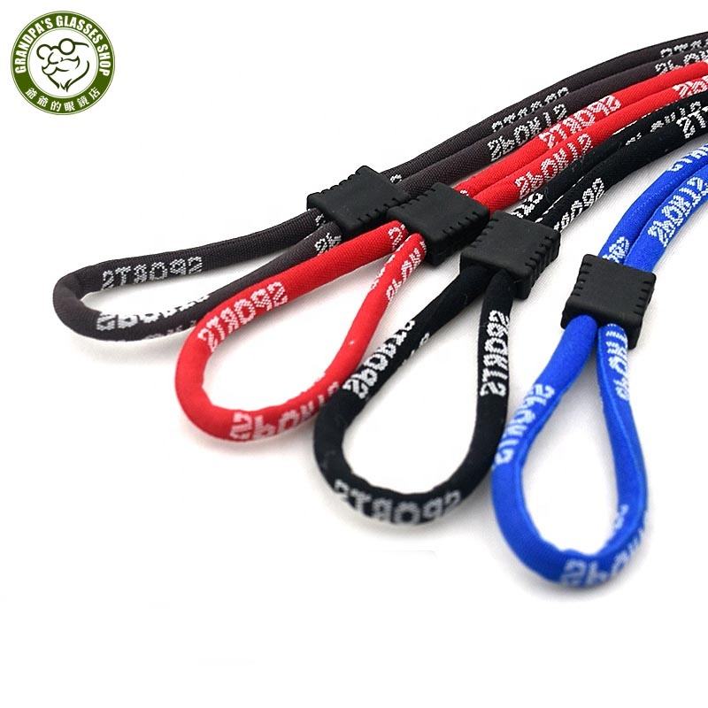 Adjustable Polyester Eyeglass Retainer Strap with Silicone Cord for Sports