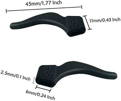 Anti-Slip Silicone Glasses Ear Hooks | Adjustable Eyewear Retainer for Sports