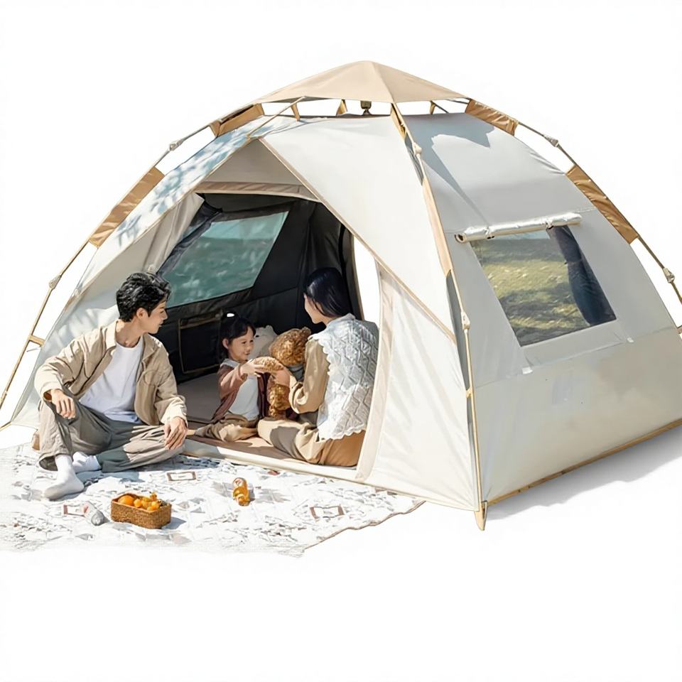 Portable Automatic Camping Tent – Double Layer, Oxford Cloth, Four Seasons Waterproof