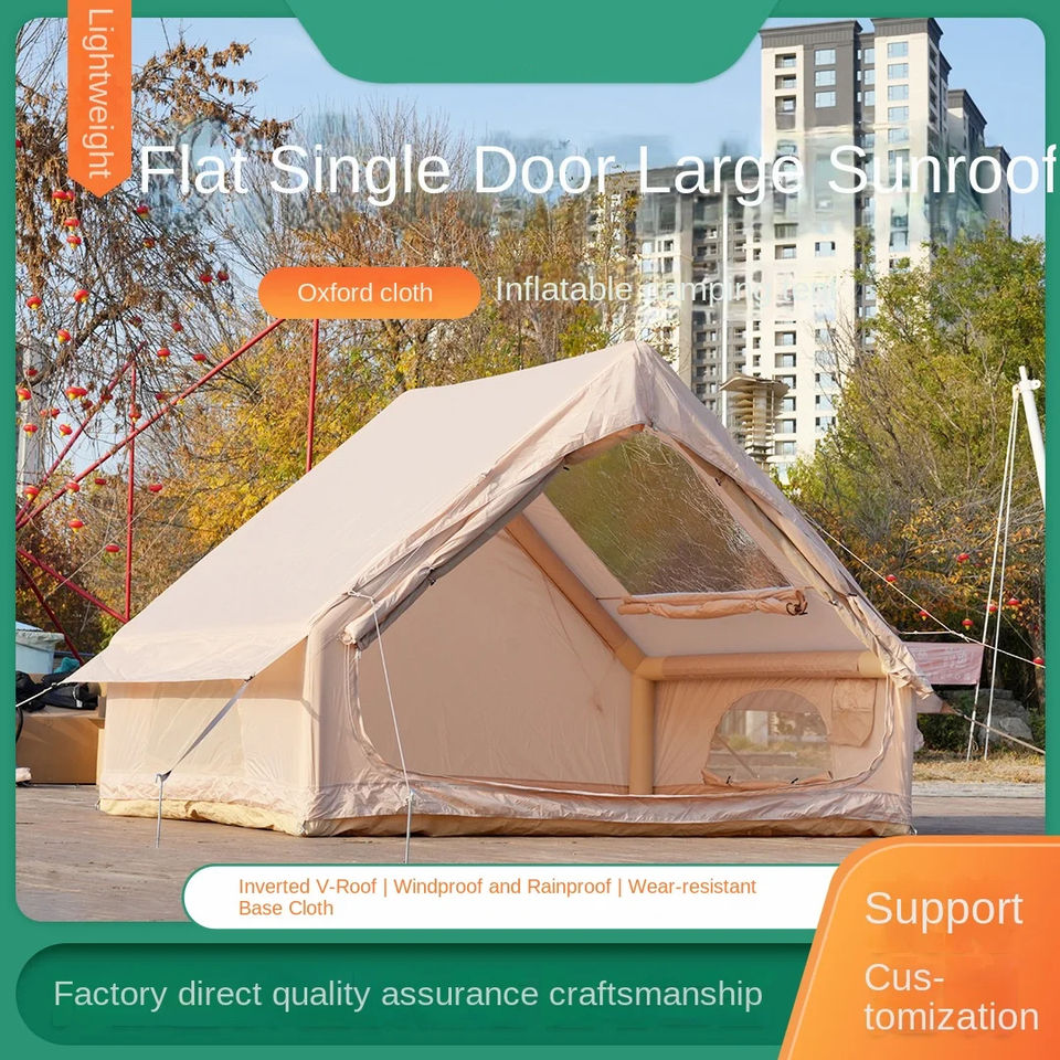 6.3㎡ Oxford Cloth Auto-Inflatable Tent with Large Skylight for Outdoor Travel