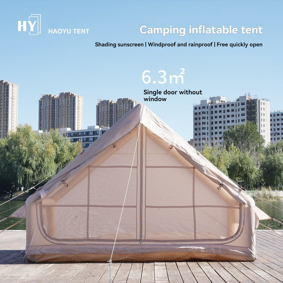 6.3m² Fully Automatic Inflatable Oxford Tent for Family Camping & Recreation