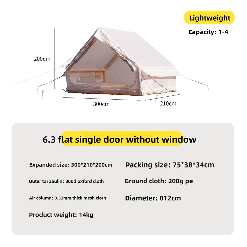 6.3m² Inflatable Roof Tent – Oxford Cloth, Auto Setup, 3-Season