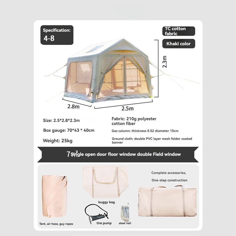 Foldable Air Tent: Durable, Breathable & Eco-Friendly Outdoor Shelter