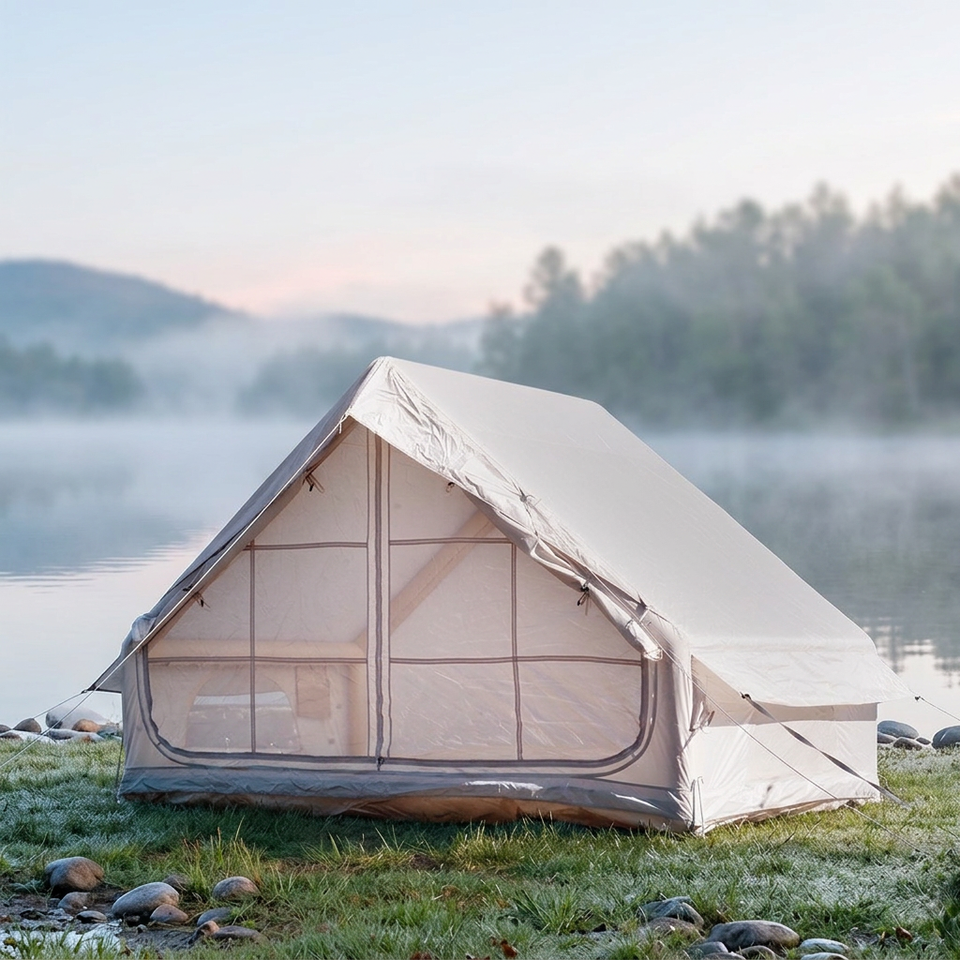 6.3m² Fully Automatic Inflatable Oxford Tent for Family Camping & Recreation