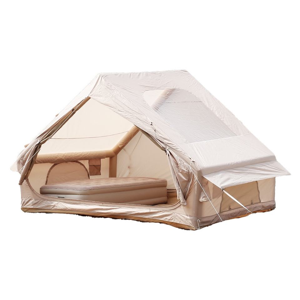 6.3ft Flat Inflatable Roof Tent - 3-Season Automatic Outdoor Travel Tent with Oxford Cloth & Skylight