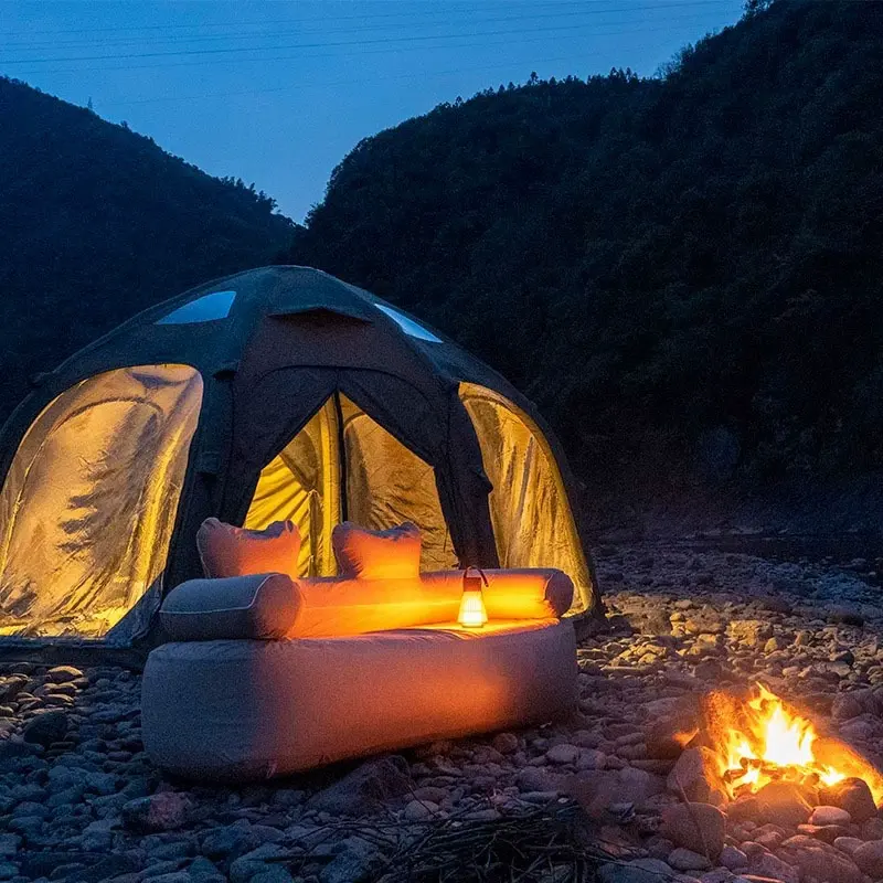 360° Panoramic Octagonal Inflatable Tent for Outdoor Camping & Eco-Tourism
