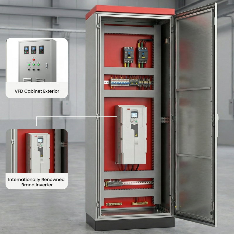 Custom Metal VFD Control Cabinet for Industrial Automation