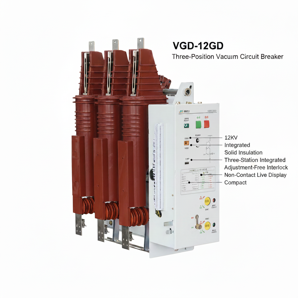 12kV Three-Phase Vacuum Circuit Breaker Switch - IEC/CE Certified, 10,000 Mechanical Operations