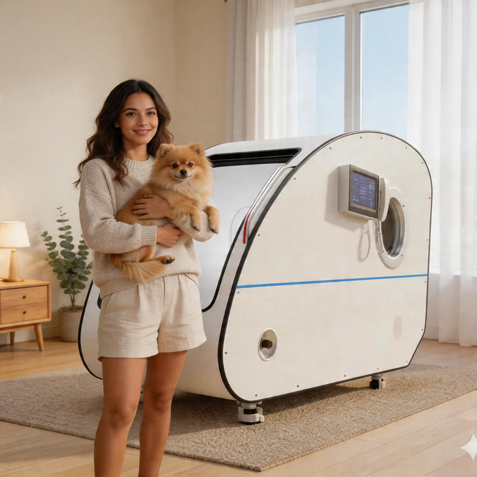 Portable Hyperbaric Oxygen Chamber 95% O₂ for Body & Head Muscle Recovery