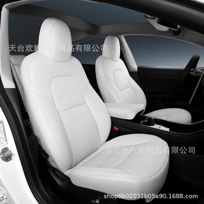 Capa de Banco de Couro Premium para Tesla Model 3/Y – Sob Medida