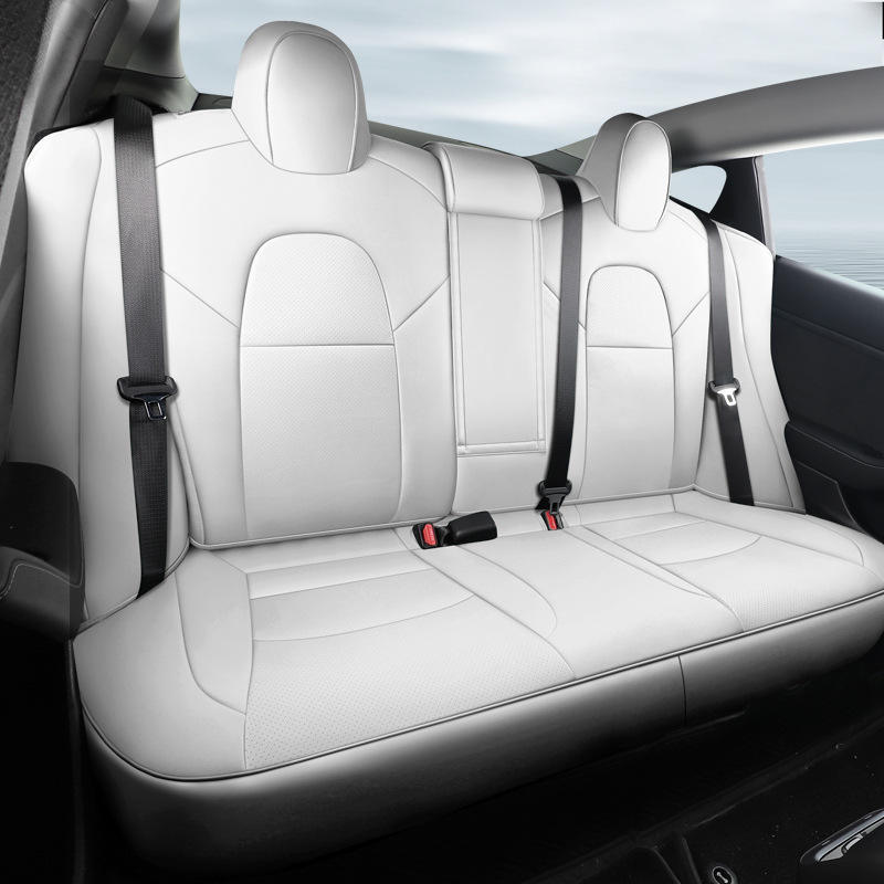 Capa de Banco de Couro Premium para Tesla Model 3/Y – Sob Medida