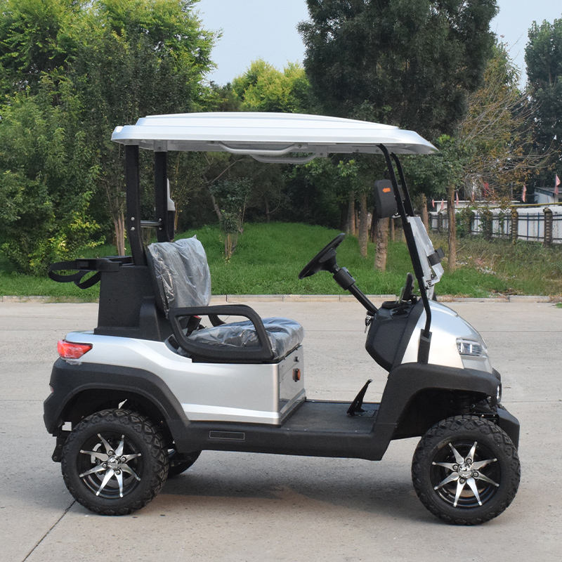 Carrinho de Golfe Elétrico 2 Lugares com Pneus Off-Road e Sistema 48V AC