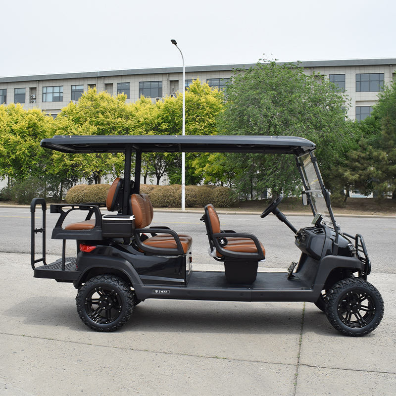 Carrinho de Golfe Elétrico 6 Lugares 48V com Bateria de Lítio para Resorts e Turismo