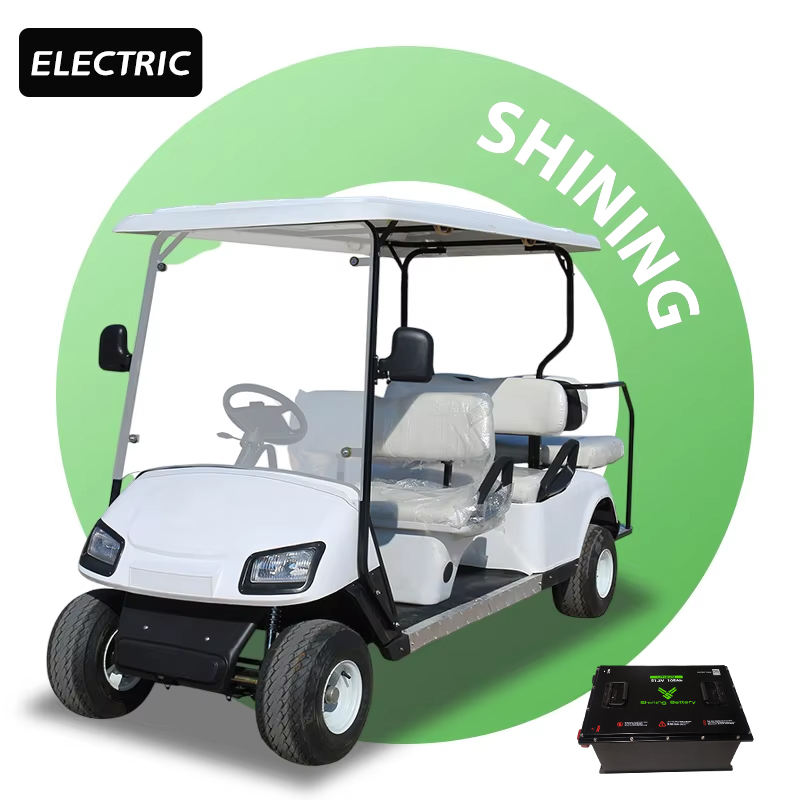 Carrinho de Golfe Elétrico 6 Lugares com LED, Aço, Motor 5KW