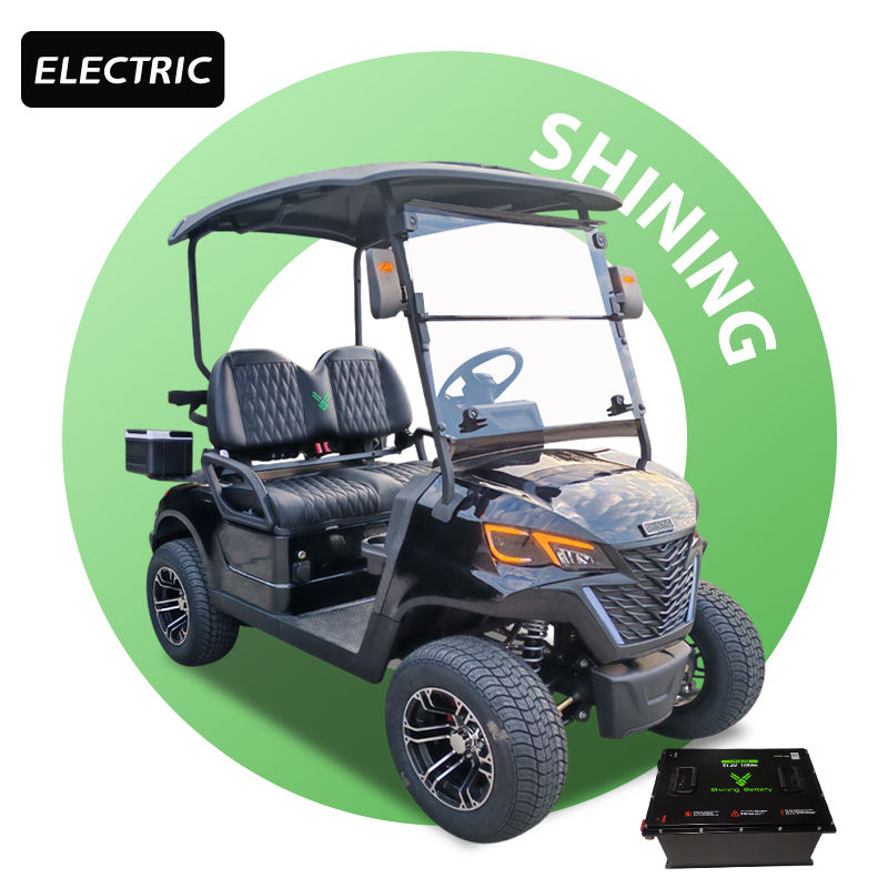 Carrinho de Golfe Elétrico 2 Lugares 48V Lítio Legal para Rua CE