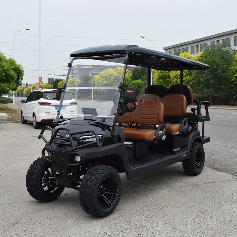 Carrinho de Golfe Elétrico 6 Lugares 48V com Bateria de Lítio para Resorts e Turismo