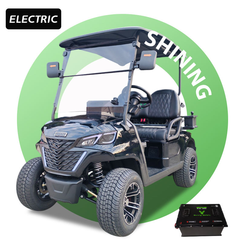 Carrinho de Golfe Elétrico 2 Lugares 48V Lítio Legal para Rua CE