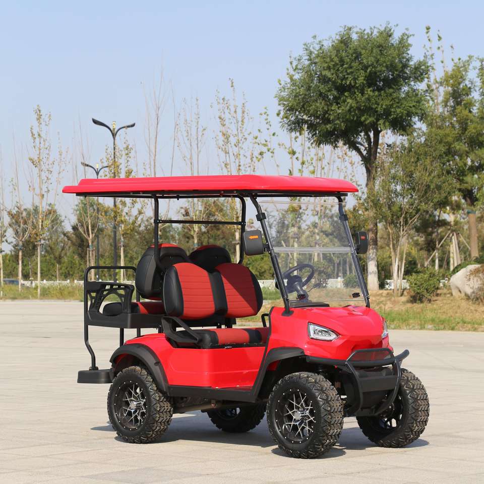 Carrinho de Golfe Elétrico LSV 4 Lugares com Bateria de Lítio e Pneus Off-Road