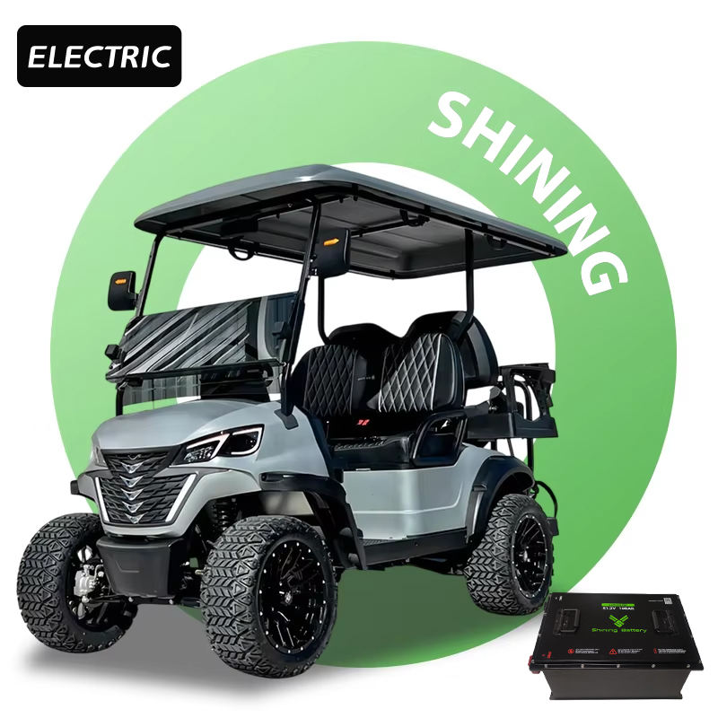 Carrinho de Golfe Elétrico 4 Lugares com Elevação - Motor AC 5KW