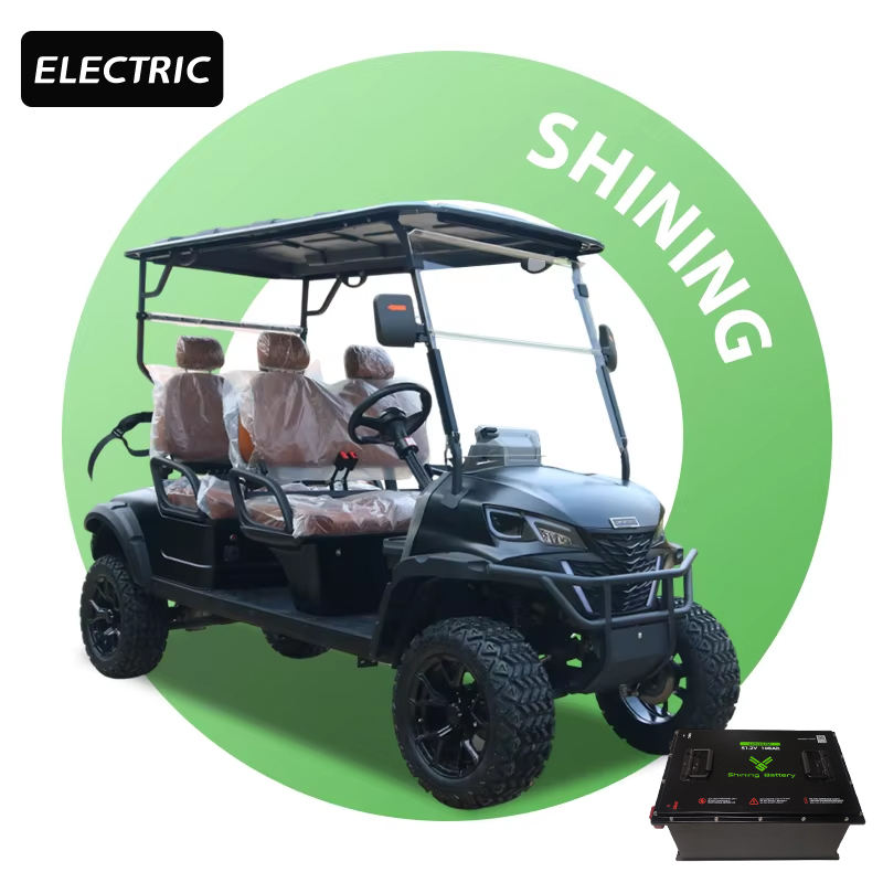 Carrinho de Golfe Elétrico para 4 Pessoas com Bateria 72V/48V e Motor Duplo