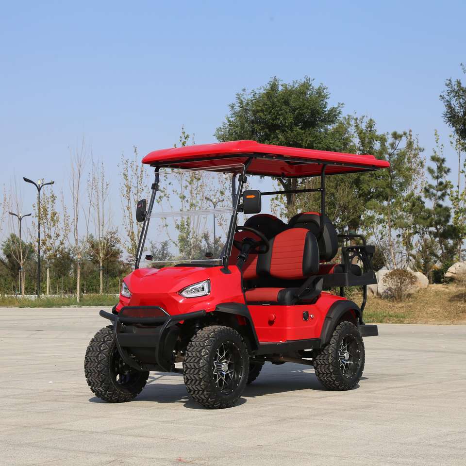 Carrinho de Golfe Elétrico LSV 4 Lugares com Bateria de Lítio e Pneus Off-Road