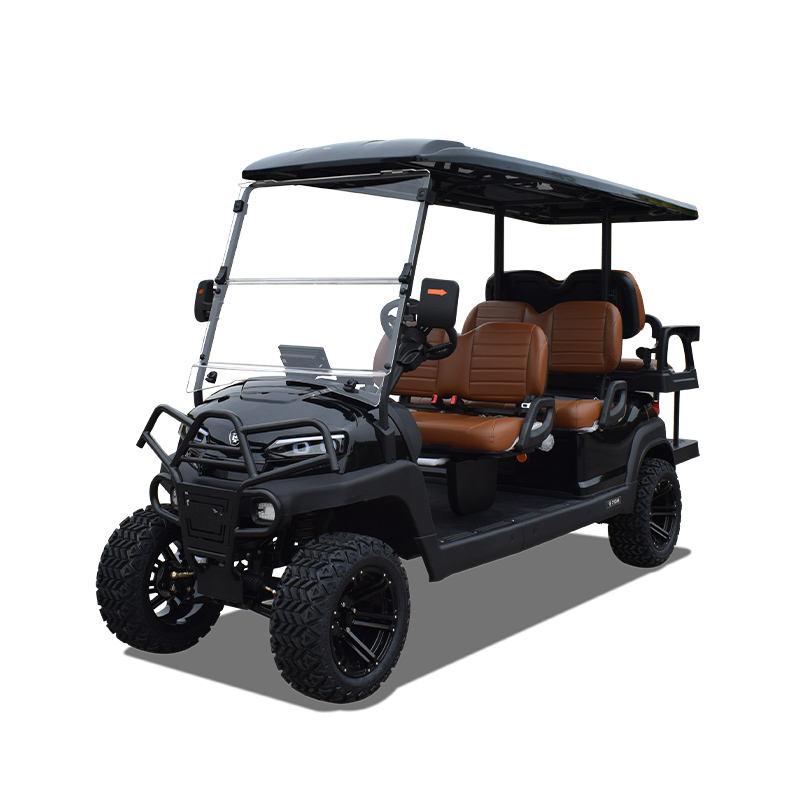 Carrinho de Golfe Elétrico 6 Lugares 48V com Bateria de Lítio para Resorts e Turismo