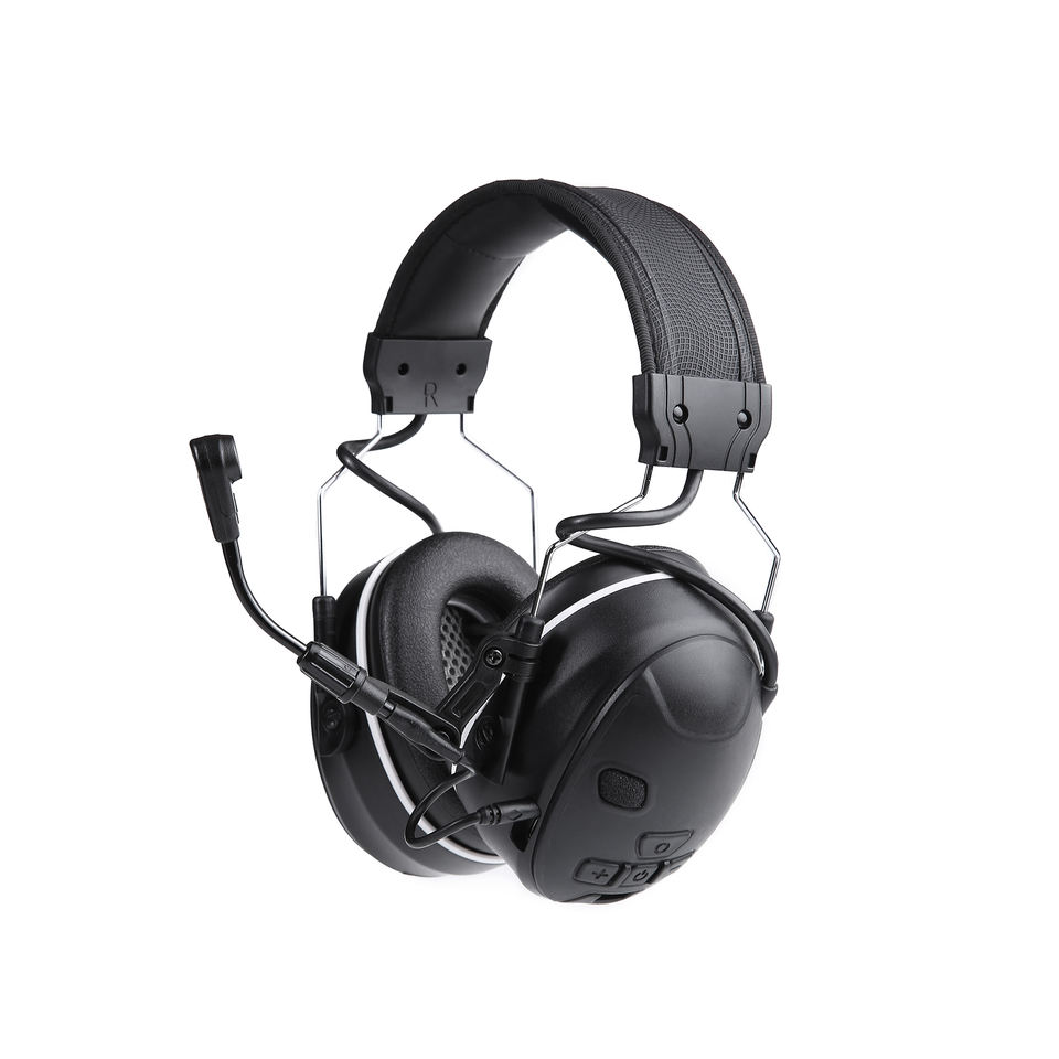 Protetor Auricular com Bluetooth para Tiro e Caça - Abafador de Ruído com Fone