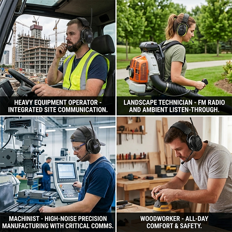 Protetor Auricular Bluetooth com Rádio FM - NRR 28dB