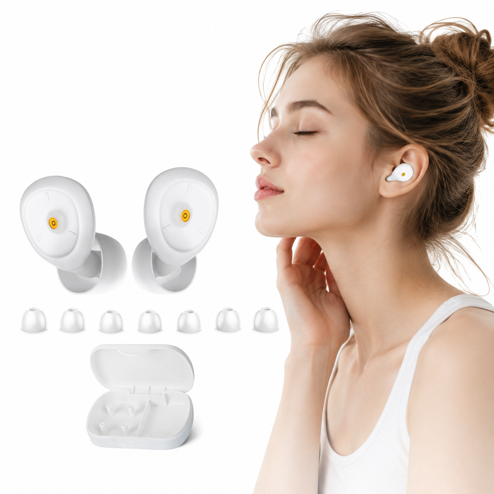 Protetores Auriculares de Silicone Reutilizáveis com Isolamento Acústico para Estudo, Natação e Sono