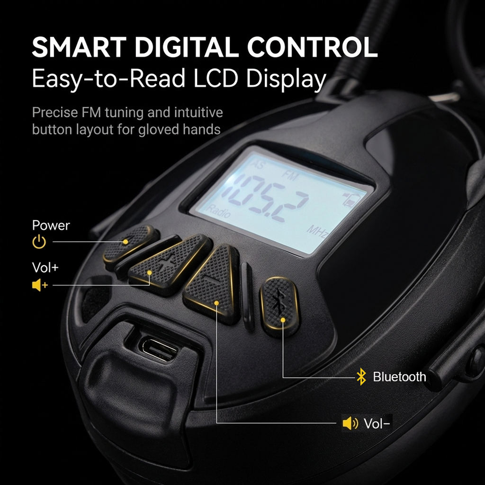 Protetor Auricular Bluetooth com Rádio FM - NRR 28dB
