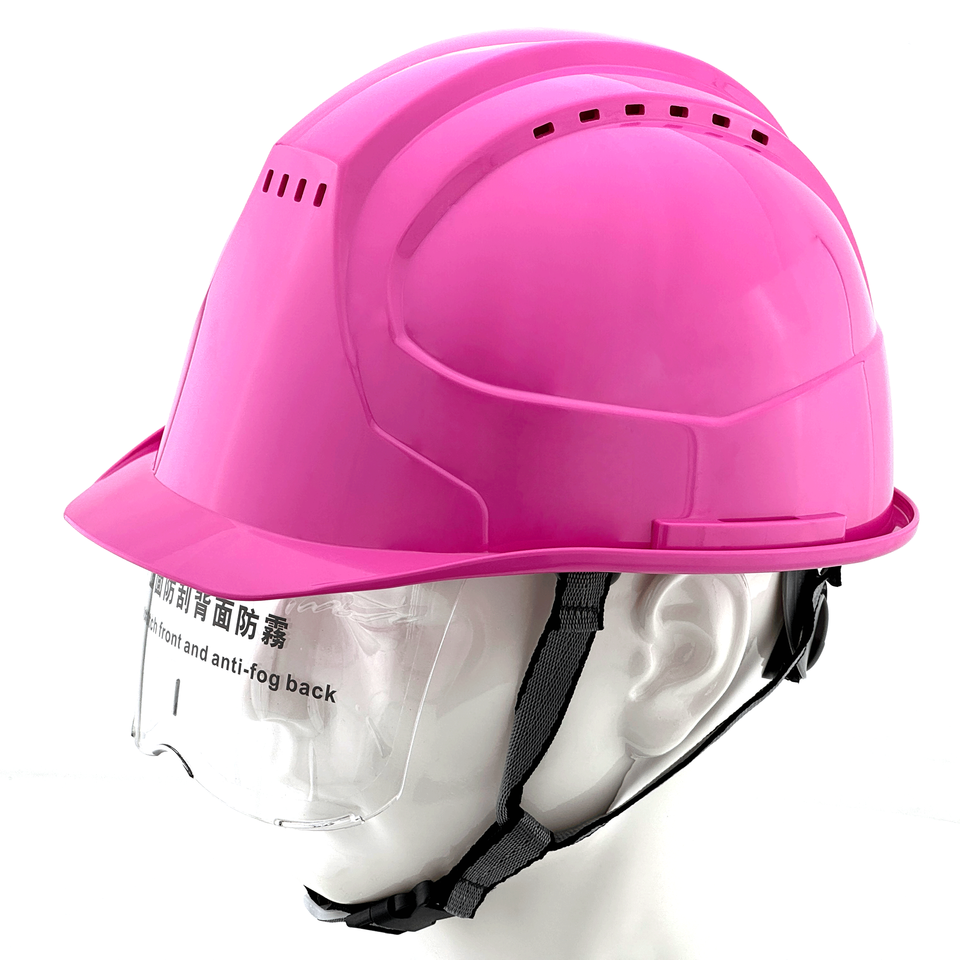 Capacete de Segurança ABS Ventilado com Viseira Integrada Certificado CE EN397