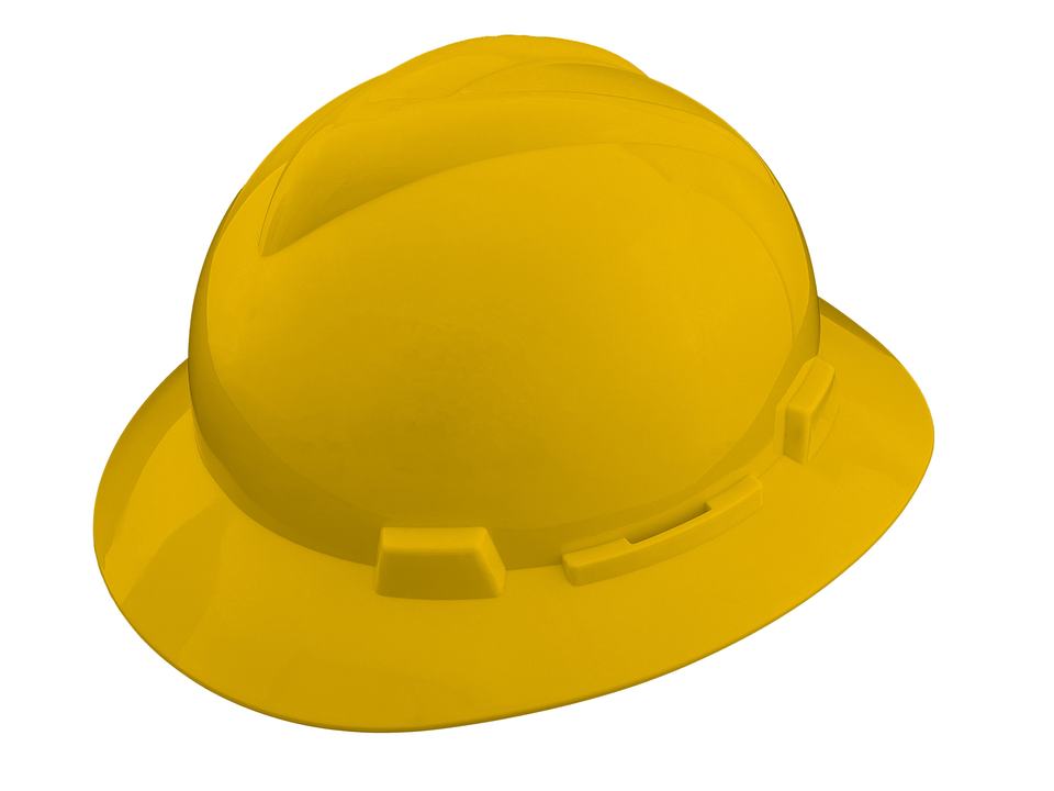 Capacete de Segurança YS-ND003 Aba Total HDPE V-Shape com Catraca