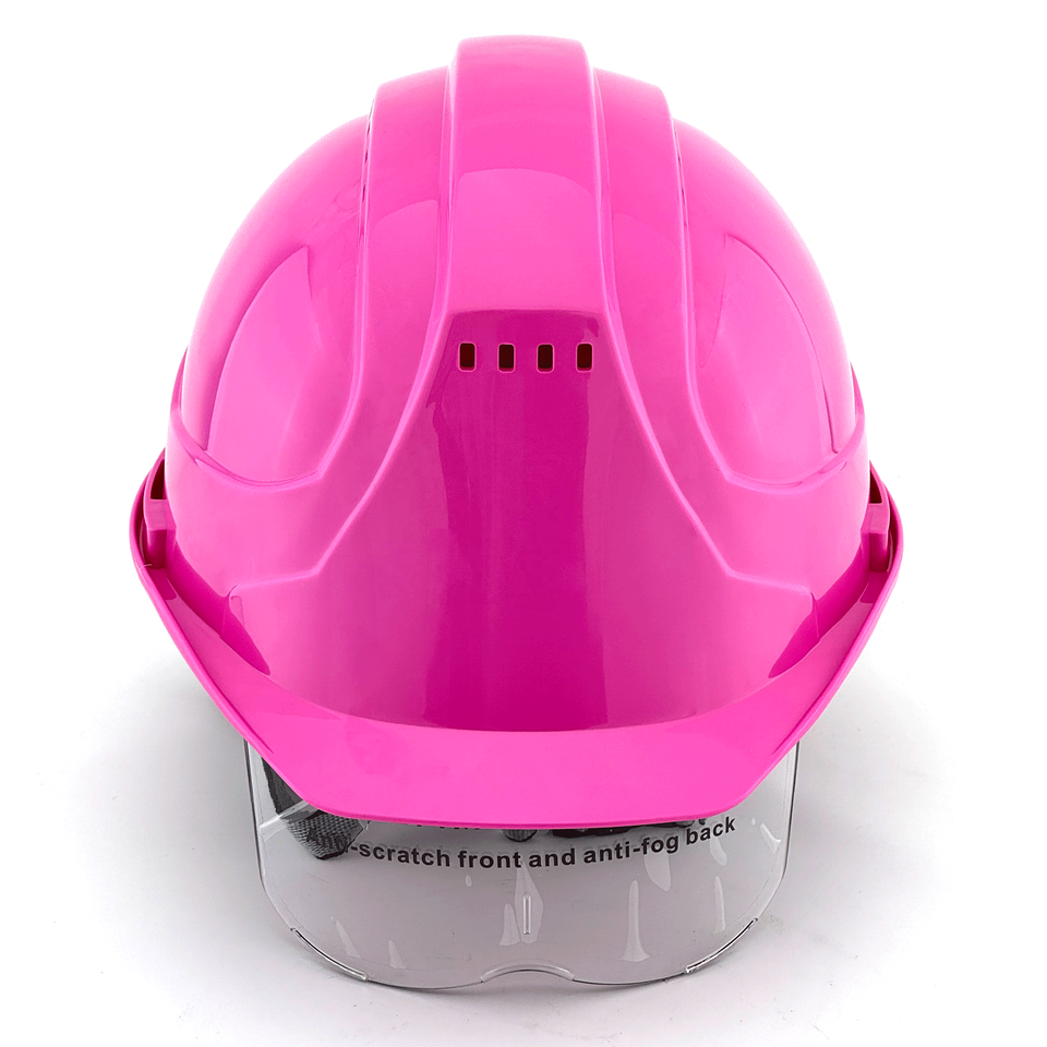 Capacete de Segurança ABS Ventilado com Viseira Integrada Certificado CE EN397